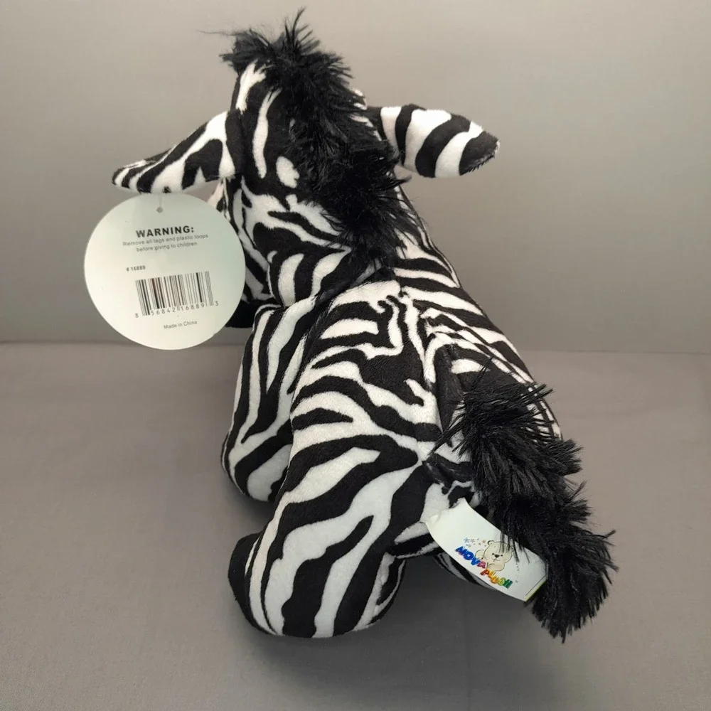 Nova Plush Zebra Stuffed Animal Nova World Inc Black White Striped Safari Toy